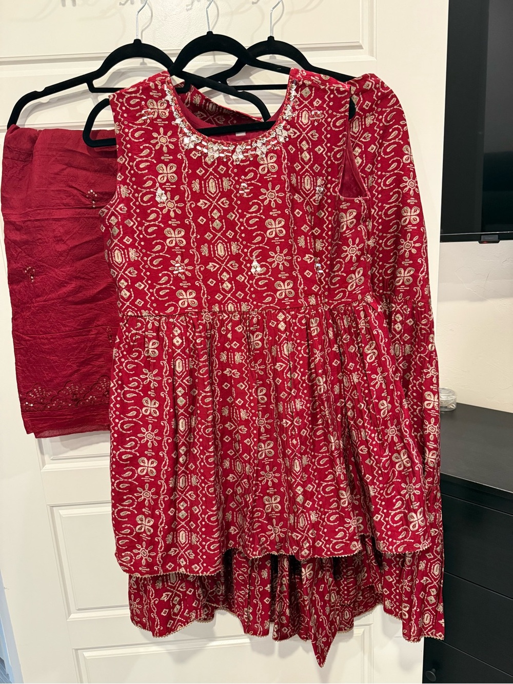 Red Printed Indian palazzo pants